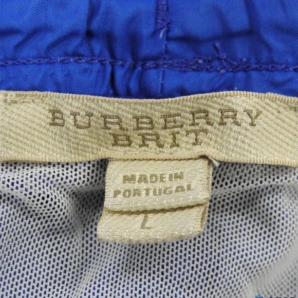 Burberry Brit Men's Blue Polyester Swim Shorts Sz L W/COA